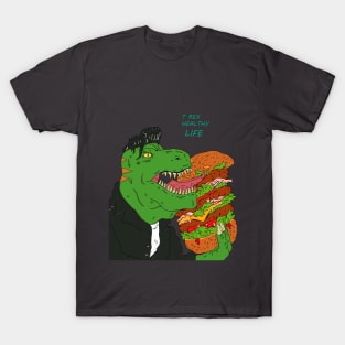 t rex heathy life T-Shirt